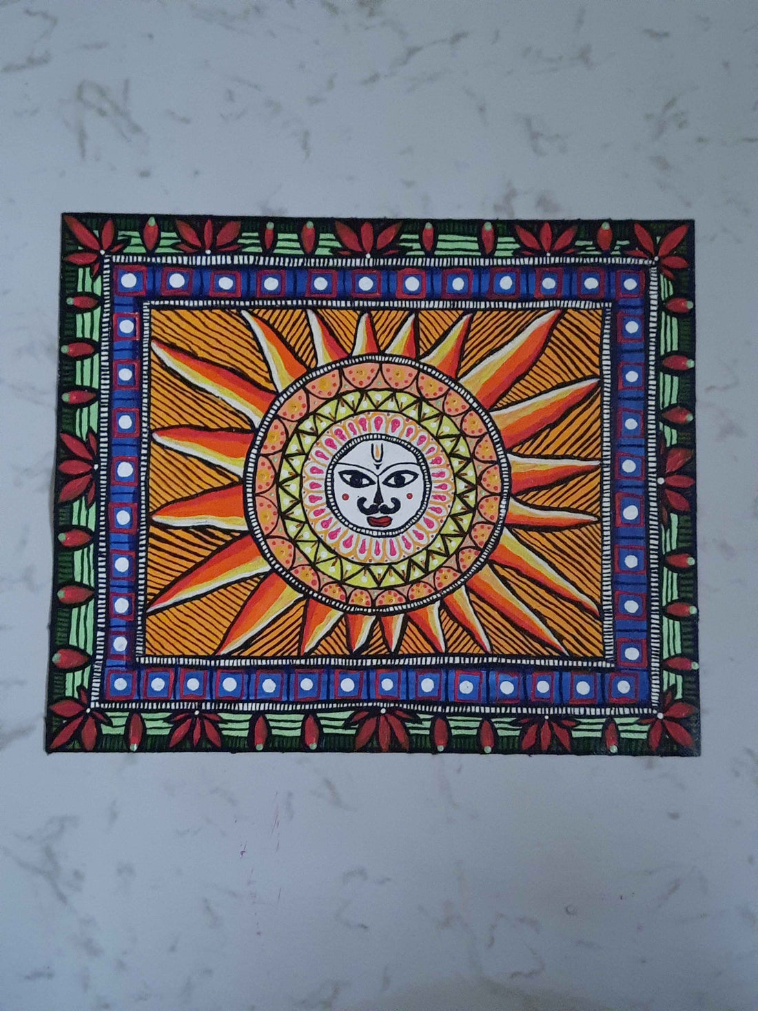 https://www.amrutaartpositivityforyou.com/products/sun-and-moon-madhubani-painting-handmade-canvas-painting